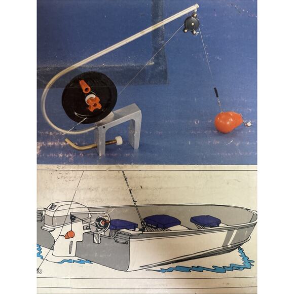 BIG JON CLAMP ON MINI DOWNRIGGER W/LINE - Picture 1 of 5